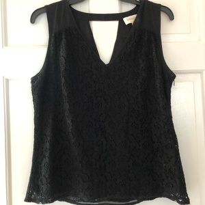 Lined Black Lace Tank